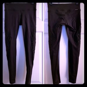 Koral black yoga pants/leggings with mesh detail